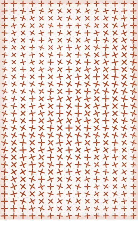 Geometric Plus Signs Pattern - Orange Crosses on White Background Stock Footage 347695698