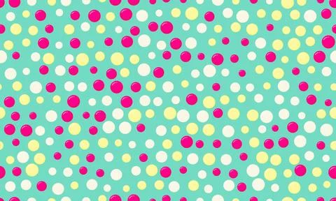 Geometric polka dot pattern with colorful spots, perfect for seamless wallp.. Stock Illustration