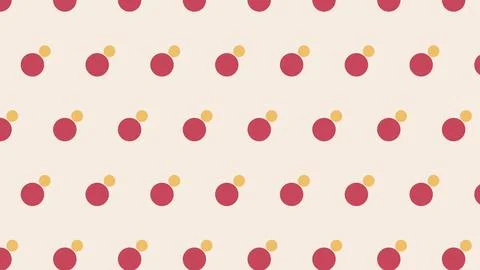 Geometric polka dot pattern with maroon gold accents on light background 库存插图