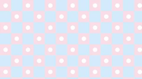Geometric polka dot pattern with pink blue light background seamless texture Stock Illustration
