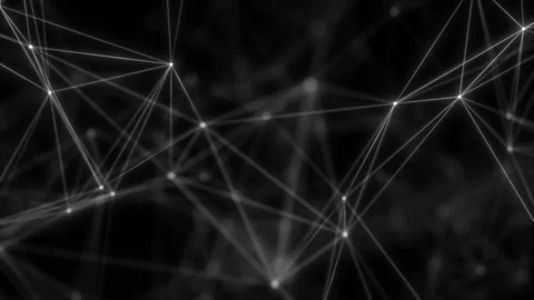 Geometric poly light motion background. Flight into cosmic web structure. Stock Footage 114257464