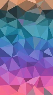 A geometric polygon abstract background with a blue and pink gradient, crea.. Illustrazione stock