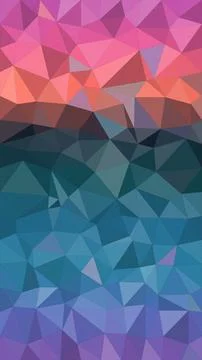 A geometric polygon abstract background with vivid pink, purple, and blue g.. Illustrazione stock