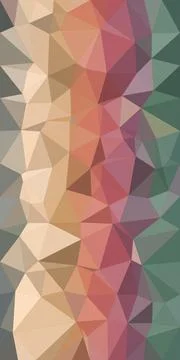 Geometric polygon abstract background with warm beige, rose pink and teal f.. 스톡 일러스트