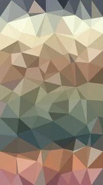 A geometric polygon abstract pattern in warm beige, peach, and teal creates.. Stock Illustration