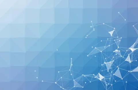 Geometric, Polygon, Line,Triangle pattern shape with molecule structure. Poly Stock Illustration