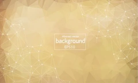 Geometric Polygonal background molecule and communication. Connected lines wi Stock Illustration