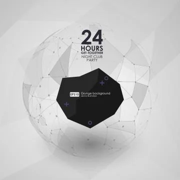 Geometric Polygonal Elements. Abstract geometric layout for presentation 库存插图