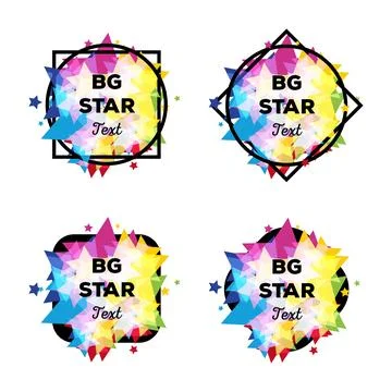 Geometric Polygonal Elements. Holiday Attributest. Template for promotion Stock Illustration