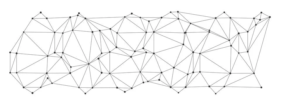 Geometric Polygonal Mesh Network Abstract Art 스톡 일러스트