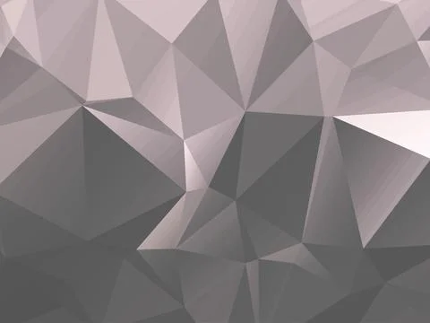 Geometric Polygons Abstract Low Poly Pattern in Muted Greys and Pinks Stock Illustration