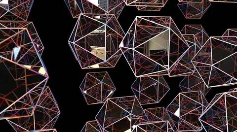 Geometric polygons Geometric polygons. Computer generated 3d render Copyri... Stock Photos