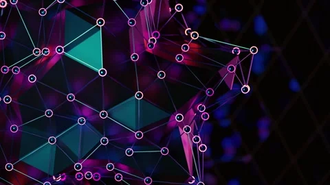 Geometric Polyhedron With Mesh Structure Above Figure. Three Dimensional Imag 動画素材 162256510