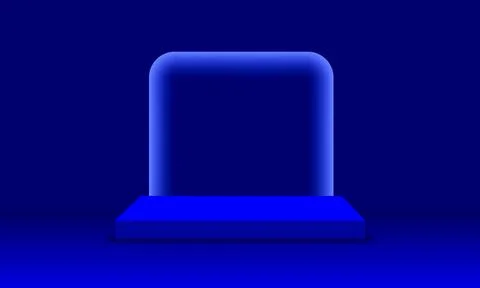 Geometric product display concept, rectangular podium on background, vector.. Stockillustratie