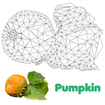 Geometric pumpkin Stock Illustration