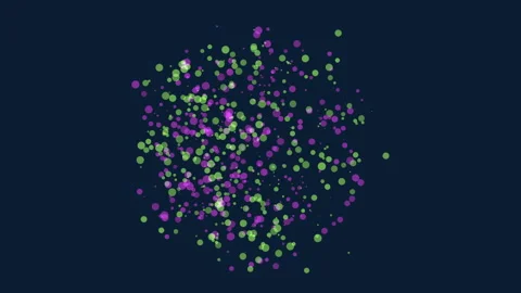 Geometric purple and green dot pattern on dark background Stock-Footage 317128461