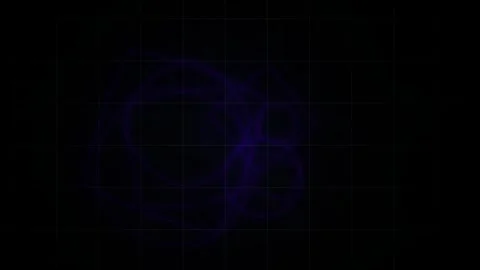 Geometric Purple Circles Pulse on Dark Grid in Futuristic Digital Technolog.. Stock Footage 343699211