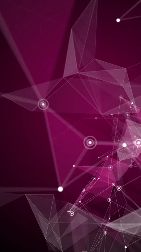 Geometric purple polygonal background molecule and communication. Connected line Stock Footage 306131379