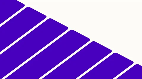 Geometric purple stripes pattern on white gradient Video stock 221641208