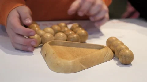 Geometric puzzle at a science fair. Stock Footage 50027690
