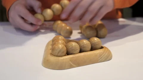Geometric puzzle at a science fair. Stock Footage 50027817