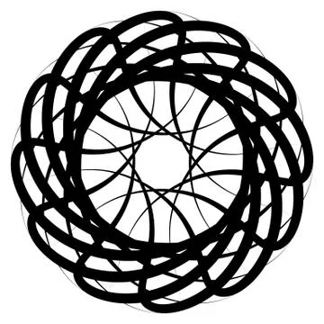 Geometric radial element. Abstract concentric, radial geometric motif Stock-Illustration