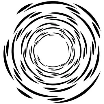 Geometric radial element. Abstract concentric, radial geometric motif Stock Illustration