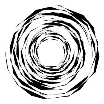Geometric radial element. Abstract concentric, radial geometric motif Stock Illustration