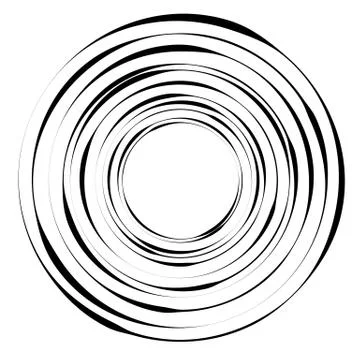 Geometric radial element. Abstract concentric, radial geometric motif Stock Illustration