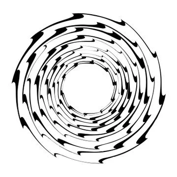 Geometric radial element. Abstract concentric, radial geometric motif Stock Illustration