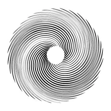 Geometric radial element. Abstract concentric, radial geometric motif Stock Illustration