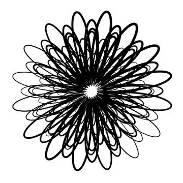 Geometric radial element. Abstract concentric, radial geometric motif Stock-Illustration