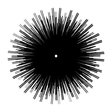 Geometric radial element. Abstract concentric, radial geometric motif Illustrazione stock