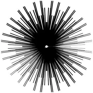Geometric radial element. Abstract concentric, radial geometric motif Stock Illustration