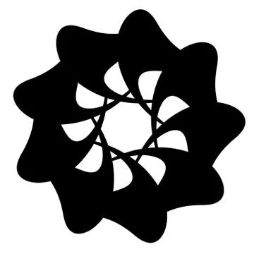 Geometric radial element. Abstract concentric, radial geometric motif 스톡 일러스트