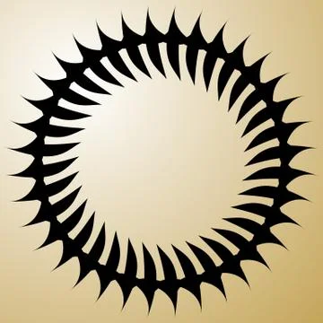 Geometric radial element. Abstract concentric, radial geometric motif Иллюстрация