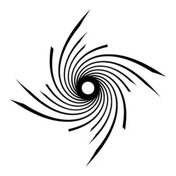 Geometric radial element. Abstract concentric, radial geometric motif Stock Illustration
