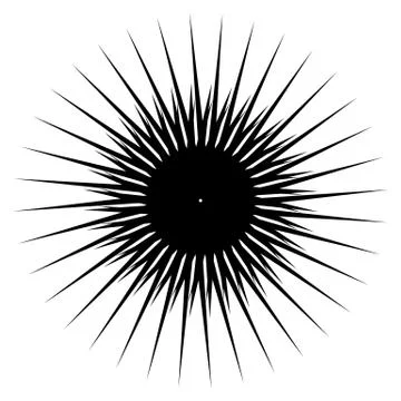 Geometric radial element. Abstract concentric, radial geometric motif Stock-Illustration