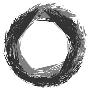 Geometric radial element. Abstract concentric, radial geometric motif Stock-Illustration
