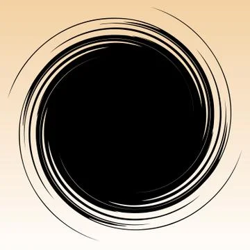 Geometric radial element. Abstract concentric, radial geometric motif Stock Illustration