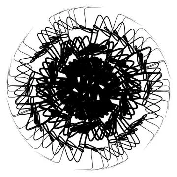 Geometric radial element. Abstract concentric, radial geometric motif Stock Illustration
