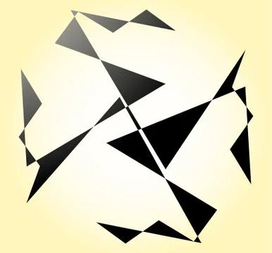 Geometric radial element. Abstract concentric, radial geometric motif Stock Illustration
