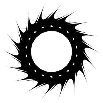 Geometric radial element. Abstract concentric, radial geometric motif Illustrazione stock
