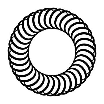 Geometric radial element. Abstract concentric, radial geometric motif 스톡 일러스트
