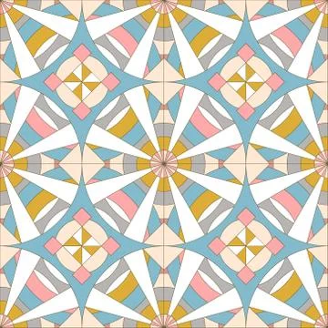 Geometric radial grid based pattern-pink Stock Illustration