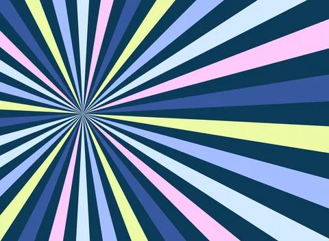 Geometric radial rays and bold, trendy sunburst Illustrazione stock