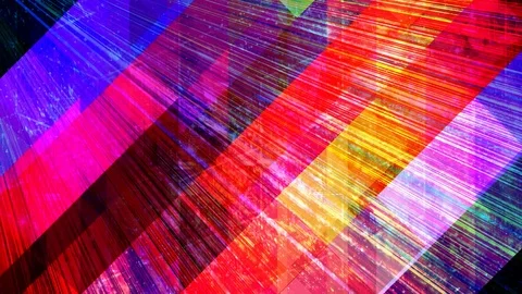 Geometric Rainbow Light Beams Shining Beautiful Diagonal Rays Stock Footage 113133748