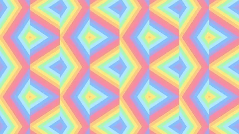 Geometric rainbow pattern in abstract mosaic seamless loop animation 스톡 동영상 153818569