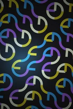 Geometric Rainbow Pattern Dark Background Stock Photos