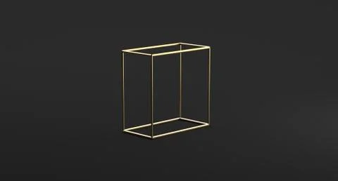 Geometric Realistic Looking Mesh Box Object Stock Illustration